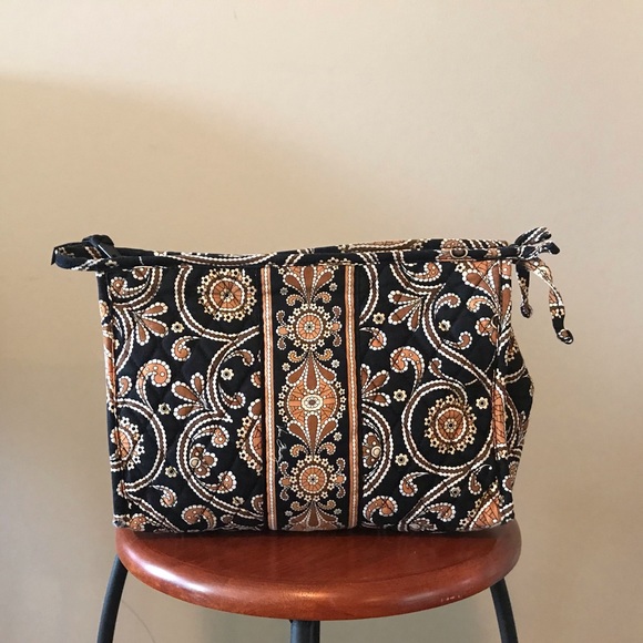 Vera Bradley Handbags - Vera Bradley Large Cosmetic Bag in Cafe Latte